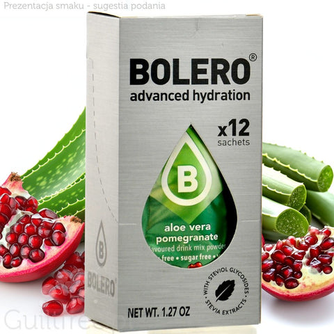 Bolero Sticks Aloe Vera Pomegranate 12 x 3g - instant sachets for sugar-free drinks with aloe vera