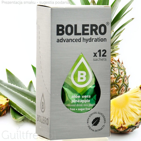 Bolero Sticks Aloe Vera Pineapple 12 x 3g - instant sachets for sugar-free drinks with aloe vera