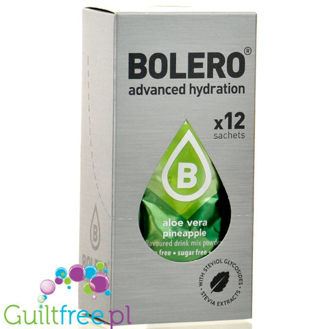 Bolero Sticks Aloe Vera Pineapple 12 x 3g - instant sachets for sugar-free drinks with aloe vera