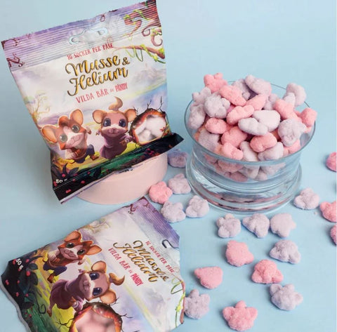 Pandy Candy Musse & Helium, Wild Berry - sour fiber jelly beans without sugar 45% less calories, Forest Fruits