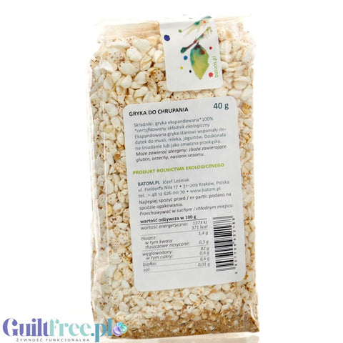 Batom Expanded Buckwheat 100% - organic buckwheat puffs