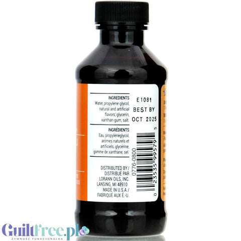 LorAnn Oils Bakery Emulsion, Cookie Butter profesjonalna emulsja aromatyczna bez tłuszczu, Maślane Ciastko 118ml