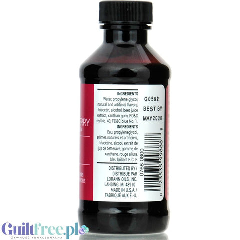 LorAnn Oils Bakery Emulsion, Strawberry professional flavoring emulsion without fat, Strawberry 118ml