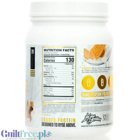 Ryse Loaded Protein Cinnamon Toast 0,67kg - odżywka białkowa z WPC i WPI, 25g białka