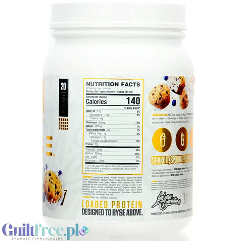 Ryse Loaded Protein Bluebbery Muffin 0,7kg - odżywka białkowa z WPC i WPI, 25g białka