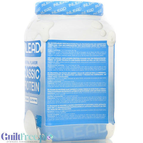 Inlead Classic Protein Neutral - kazeinowa odżywka białkowa do wypieków i gotowania, bez słodzików i aromatów