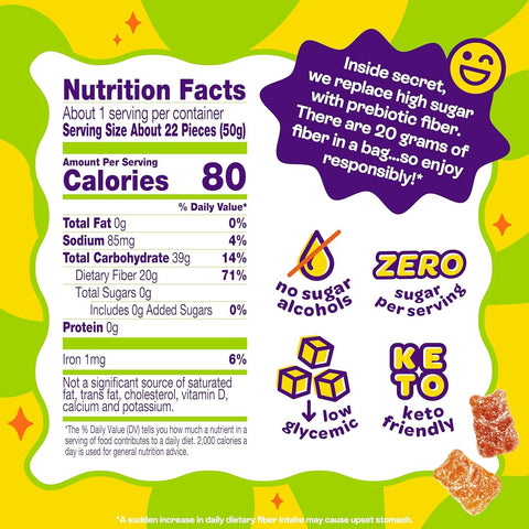 Joyride Uncommon Candy, Gummies Sours - keto fruit jellies, sour bears, 6g net carbohydrates