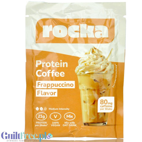 Rocka Nutrition Protein Coffee Frappuccino 30g - wegańska kawa proteinowa 80mg kofeiny, saszetka