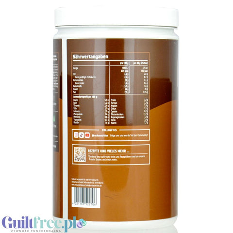 Rocka Nutrition Protein Shake Double Chocolate 0,9kg - wegańska odżywka białkowa 4 źródeł białka, bez soi i glutenu