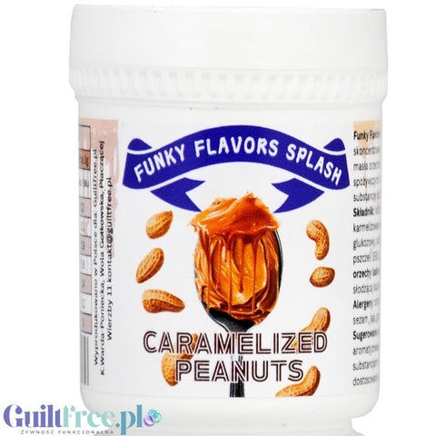 Funky Flavors Splash Caramlised Peanuts 9kcal 50g - fiber sweetener powder.