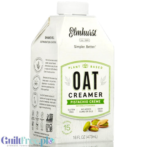 Elmhurst Oat Creamer Pistachio Crème - wegańskie nie-mleko owsiano-pistacjowe bez zagęstników i olejów