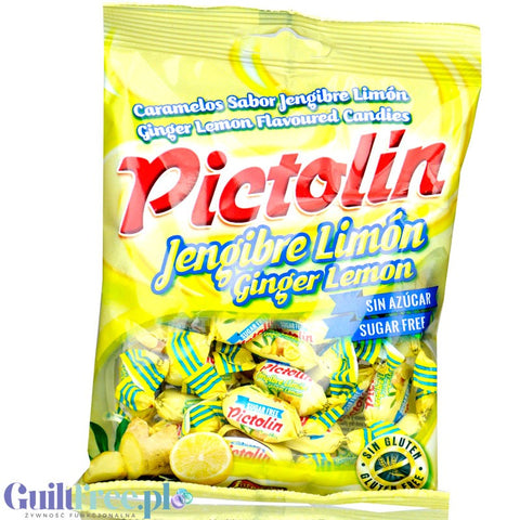 Pictolin Ginger & Lemon - ginger and lemon candies without sugar.