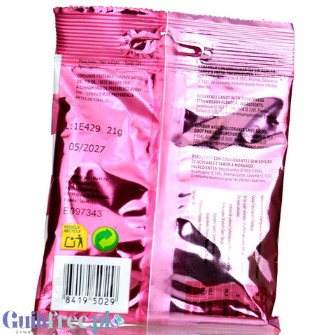 Clix Caramelos Strawberry Fresa - bezglutenowe cukierki o smaku truskawkowym bez cukru i laktozy