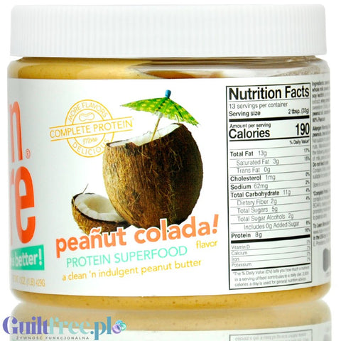 Nuts 'N More Peañut Colada - masło orzechowe z białkiem serwatkowym WPI i z ksylitolem