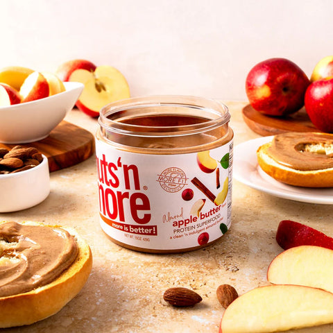 Nuts 'N More Almond Butter Apple - almond butter with WPC whey protein and xylitol, Apple, Cinnamon & Cranberry
