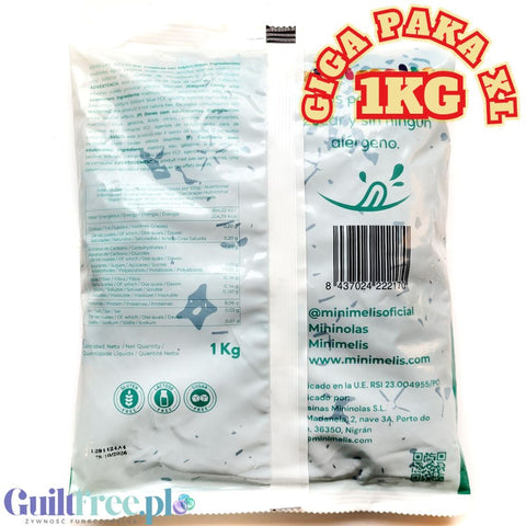 Minimelis Gummy Stars GIGA PAKA 1KG - błękitne gwiazdki żelki bez cukru 40% mniej kalorii