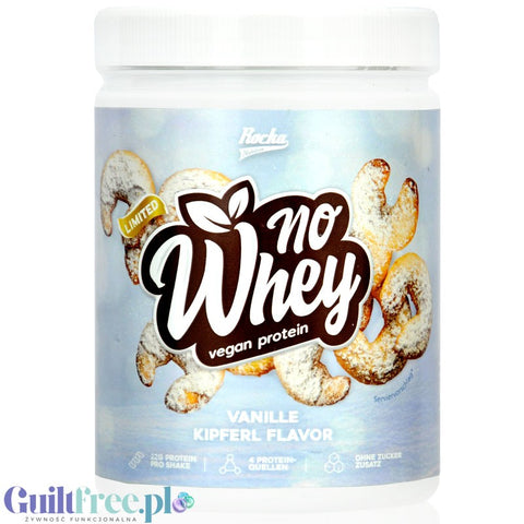 Rocka Nutrition NO WHEY Vanille Kipferl 300g - vegan protein supplement 5 protein sources, gluten free