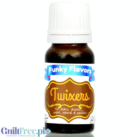 Funky Flavors Basic Twixers 10ml - food flavor without sugar or sweeteners, Caramel, Biscuit & Chocolate