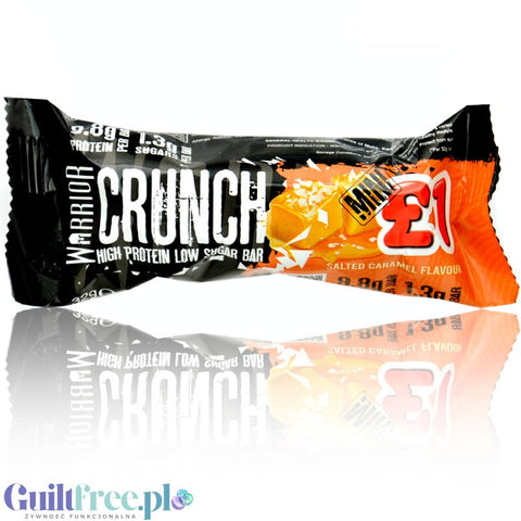 Warrior Crunch Mini Salted Caramel - batonik 10g białka & 123kcal, Solony Karmel & Mleczna Czekolada