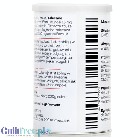 FITgridients, Purely Sweet Acesulfame-K - słodzik czysty acesulfam potasu bez wypełniaczy E-950