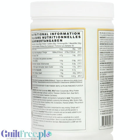 Naughty Boy Whey Pemium Protein Maple & Pecan Pancake 900g - a nutrient dense protein supplement WPI, WPC & MPC
