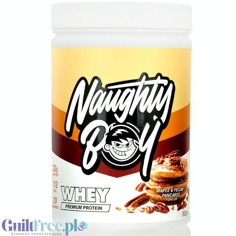 Naughty Boy Whey Pemium Protein Maple & Pecan Pancake 900g - a nutrient dense protein supplement WPI, WPC & MPC