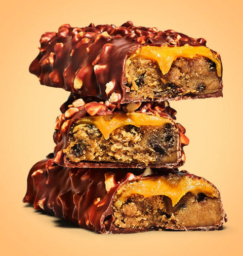 MisFits Protein Bar Peanut Butter Fudge - vegan sugar free protein bar, Caramel, Peanut Butter & 'Milk' Chocolate