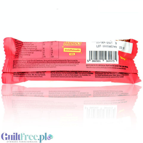 Misfits Protein Bar Cookie Butter - wegański baton proteinowy bez cukru, Speculoos & 'Mleczna' Czekolada