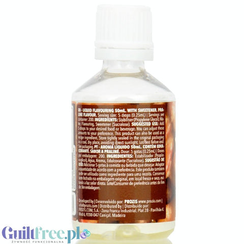 Prozis Yummy Drops Praline - sweetened flavor drops, Praline flavor.
