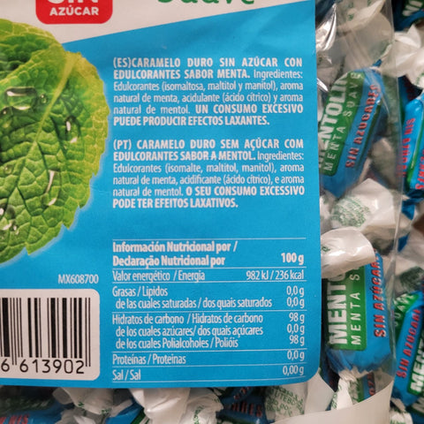 Mentolin Menta Sauve - delikatnie miętowo-mentolowe cukierki bez cukru na wagę