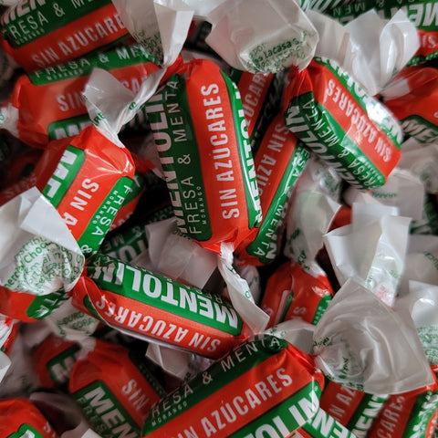 Mentolin Fresa & Menta - truskawkowo-mentolowe cukierki bez cukru na wagę