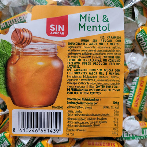 Mentolin Miel & Mentol - miodowo-mentolowe cukierki bez cukru na wagę