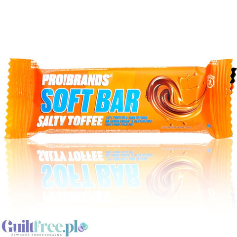Pro!Brands Soft Bar Salty Toffee - soft protein bar 145kcal, Salted Toffee