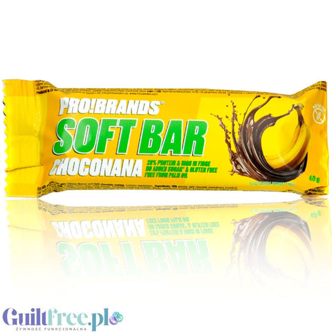 Pro!Brands Soft Bar Choconana - soft protein bar 145kcal, Banana in chocolate