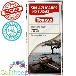 Dark chocolate without added sugar, 72% cocoa