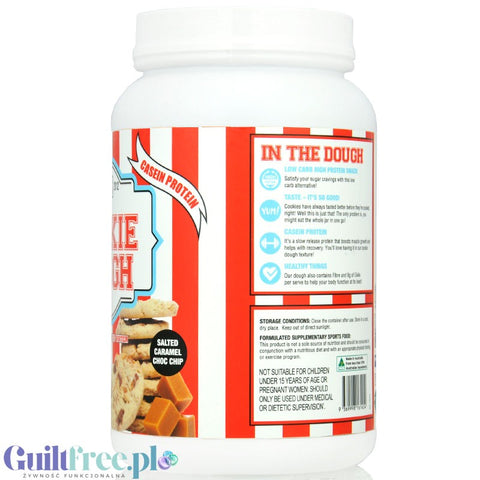 Adonis Cookie Dough Casein Protein, Salted Caramel Choc Chip 1kg - proteinowa masa ciasteczkowa z czekoladą