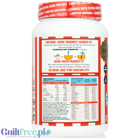 Adonis Cookie Dough Casein Protein, Triple Chocolate 1kg - proteinowa masa ciasteczkowa z czekoladą