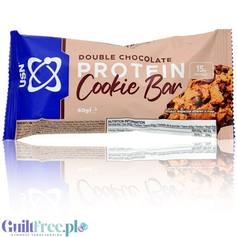 USN Trust Protein Cookie Bar Double Chocolate - mocno czekoladowe ciacho proteinowe 15g białka
