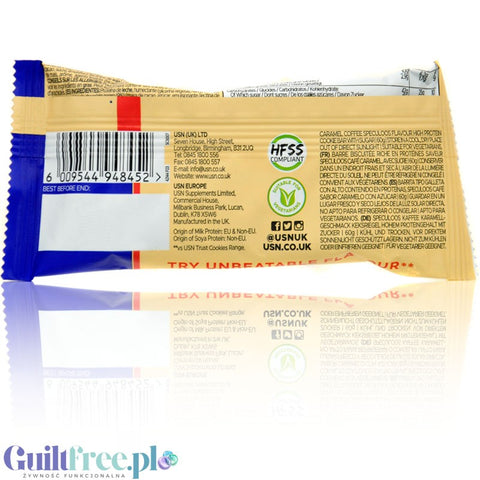 USN Trust Protein Cookie Bar Speculoos Caramel 16g białka & 229kcal