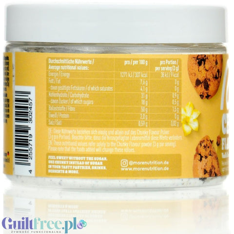 More Nutrition Chunky Flavor Vanilla Chocolate Chip Cookie 150g - flavor powder, Vanilla, Cookies & Chocolate