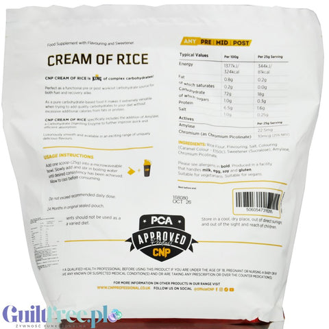 CNP Cream of Rice, Biscuit Spread 2kg - kleik ryżowy bez cukru, regeneracyjny posiłek treningowy o smaku ciasteczek z karmelem