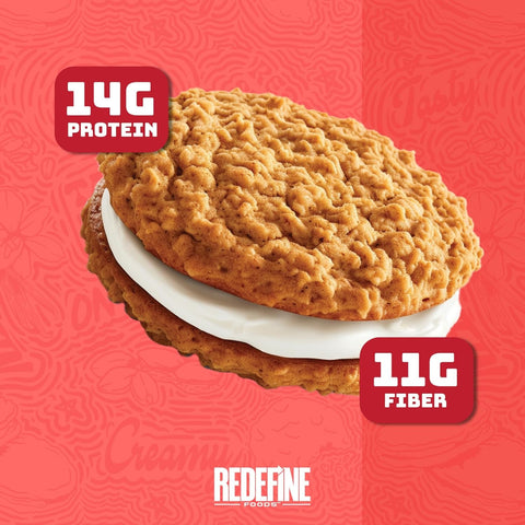 Redefine Foods Oatmeal Protein Pie, Peanut Butter - owsiane ciacho proteinowe z masłem orzechowym