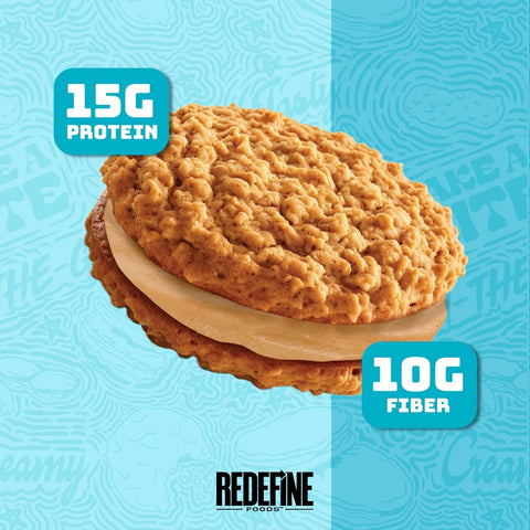 Redefine Oatmeal Protein Pie, Skippy Peanut Butter - owsiane giga ciacho proteinowe z masłem orzechowym