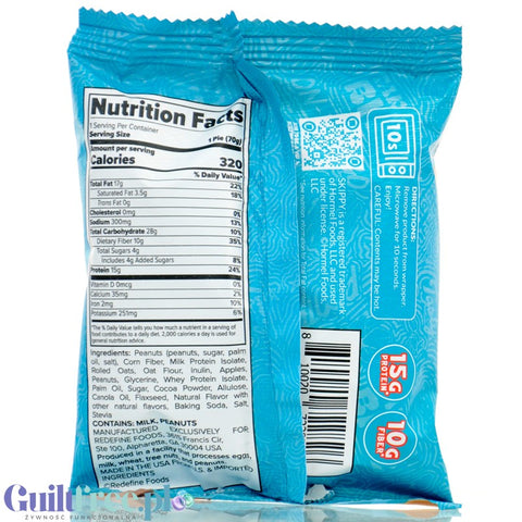 Redefine Oatmeal Protein Pie, Skippy Peanut Butter Chocolate - owsiane giga ciacho proteinowe z masłem orzechowym