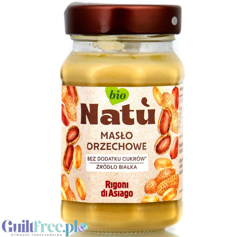 Rigoni di Asiago Bio Natu Peanut Butter 28g protein - organic, no added sugar or sweeteners.