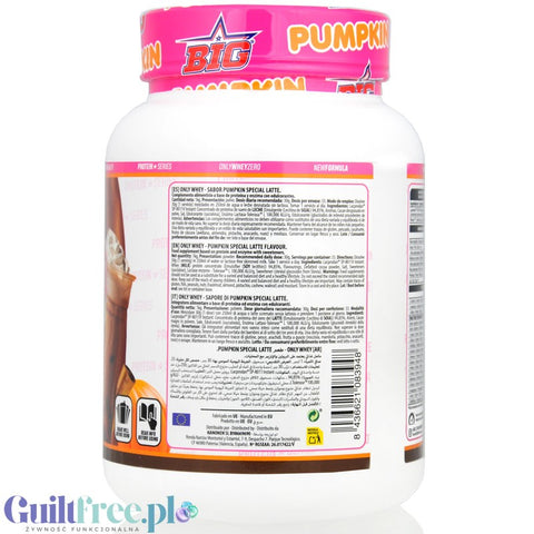 BIG® Only Whey Zero, Pumpkin Special Latte 1kg - odżywka białkowa z enzymem Tolerase L-Lactasa