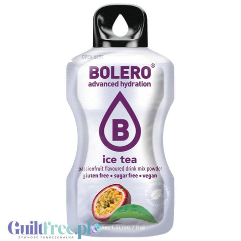 Bolero Drink Ice Tea Passion Fruit 8g - napój instant w saszetce, ze stewią, 8g smak Mrożona Herbata & Marakuja