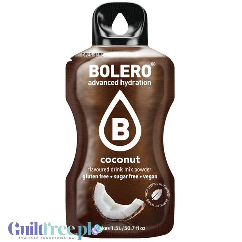 Bolero Drink Coconut 9g - napój instant w saszetce, ze stewią, smak kokosowy