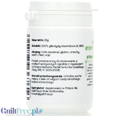 FitGridients Stevia - czysta stewia 100% słodzik zero kalorii bez wypełniaczy