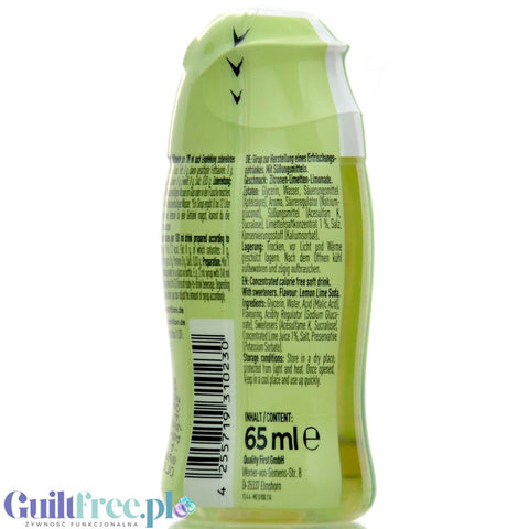 More Nutrition Zerup Lemon Lime for 8L - concentrated syrup for water without sugar and calories, Lemon with Lime